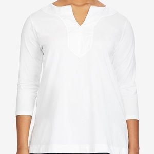 Plus Size Split-Neck Tunic Lauren by Ralph Lauren